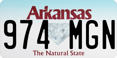 AR license plate 974MGN
