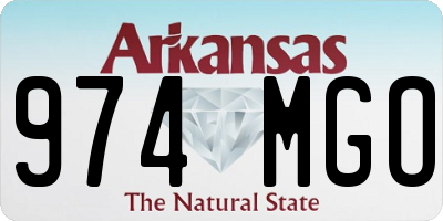 AR license plate 974MGO