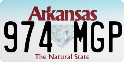 AR license plate 974MGP