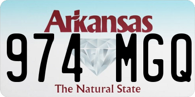 AR license plate 974MGQ