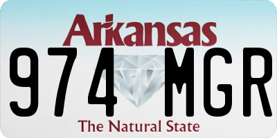 AR license plate 974MGR