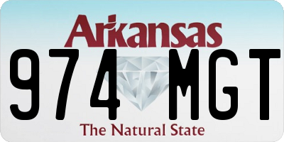 AR license plate 974MGT