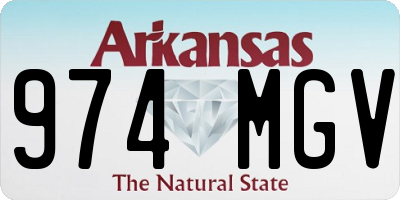 AR license plate 974MGV