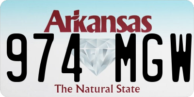 AR license plate 974MGW