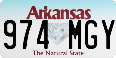 AR license plate 974MGY