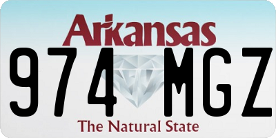 AR license plate 974MGZ