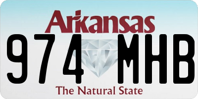 AR license plate 974MHB