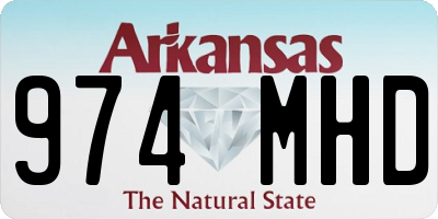 AR license plate 974MHD