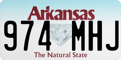 AR license plate 974MHJ