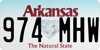 AR license plate 974MHW