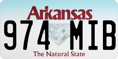 AR license plate 974MIB
