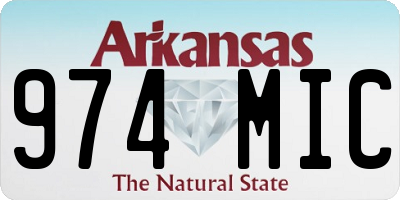 AR license plate 974MIC