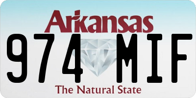 AR license plate 974MIF