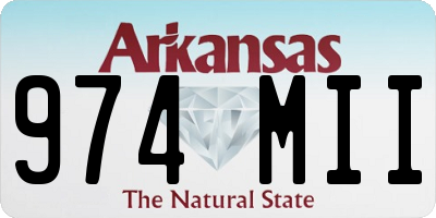 AR license plate 974MII