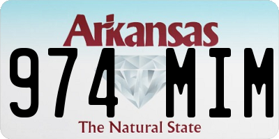 AR license plate 974MIM