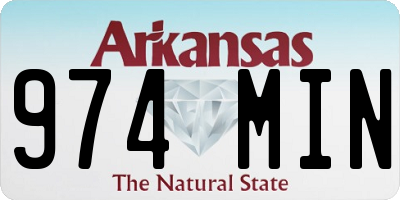AR license plate 974MIN