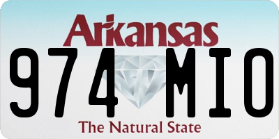 AR license plate 974MIO