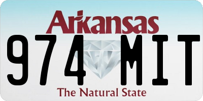AR license plate 974MIT