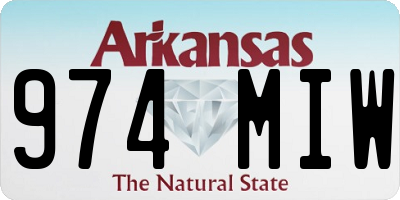 AR license plate 974MIW
