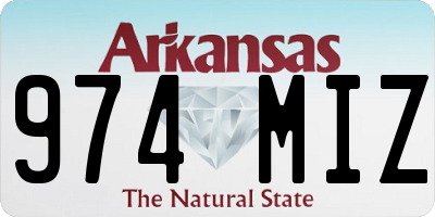 AR license plate 974MIZ