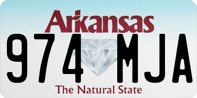 AR license plate 974MJA