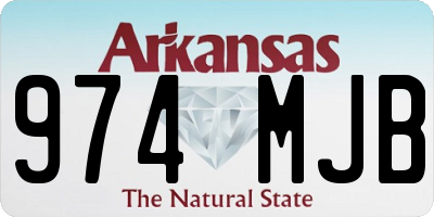 AR license plate 974MJB