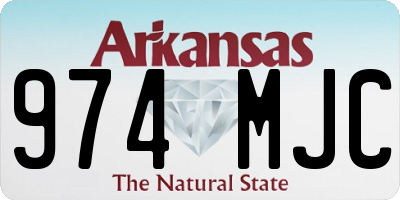 AR license plate 974MJC