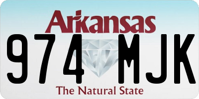AR license plate 974MJK