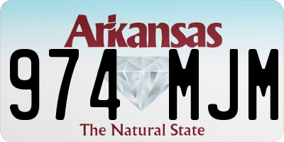 AR license plate 974MJM