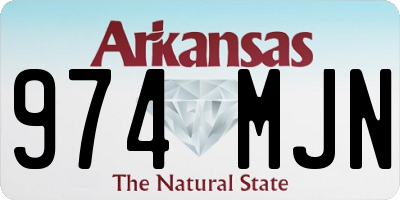 AR license plate 974MJN