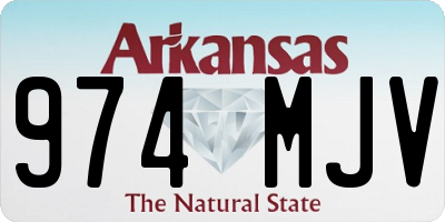 AR license plate 974MJV