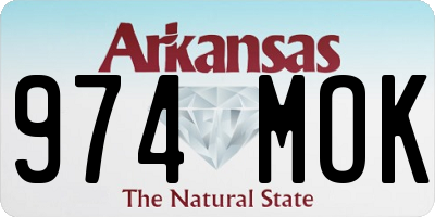 AR license plate 974MOK