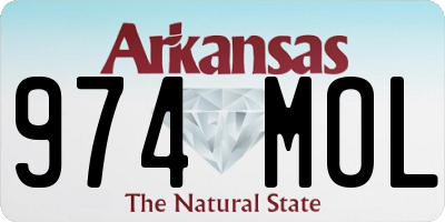 AR license plate 974MOL