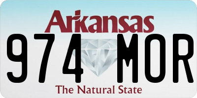 AR license plate 974MOR