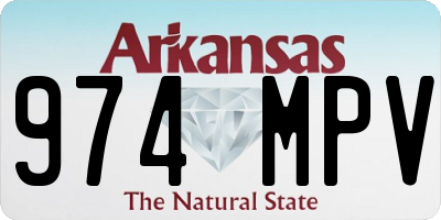 AR license plate 974MPV