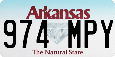 AR license plate 974MPY