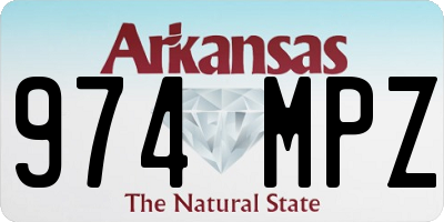 AR license plate 974MPZ
