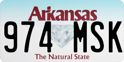 AR license plate 974MSK