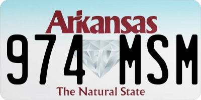AR license plate 974MSM