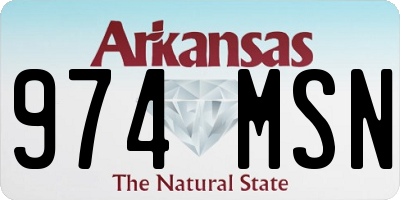 AR license plate 974MSN