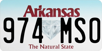 AR license plate 974MSO