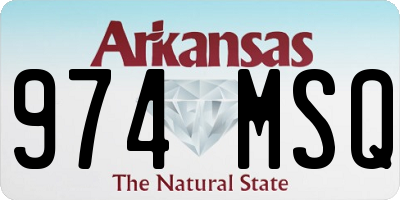 AR license plate 974MSQ