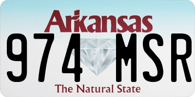 AR license plate 974MSR