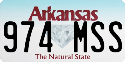 AR license plate 974MSS