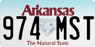 AR license plate 974MST