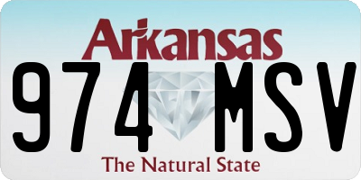 AR license plate 974MSV