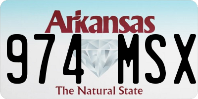 AR license plate 974MSX
