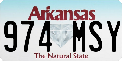 AR license plate 974MSY