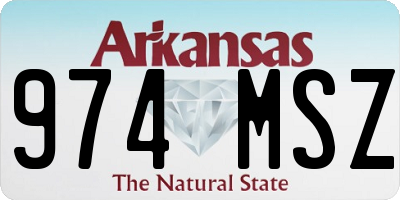 AR license plate 974MSZ