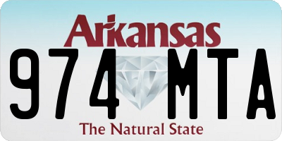 AR license plate 974MTA